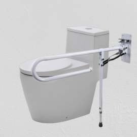 Folding toilet Grab Rail Bar with support leg