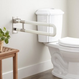 Wall Mounted Flip up Grab Bar Rails Toilet Handrails