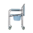 Folding commode chair with wheels