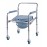 Folding commode chair with wheels