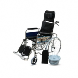 Full Reclining wheelchair With Commode