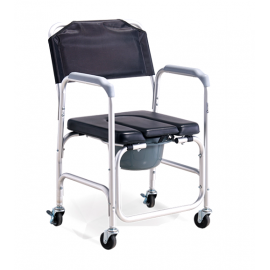 Aluminum commode and shower chair