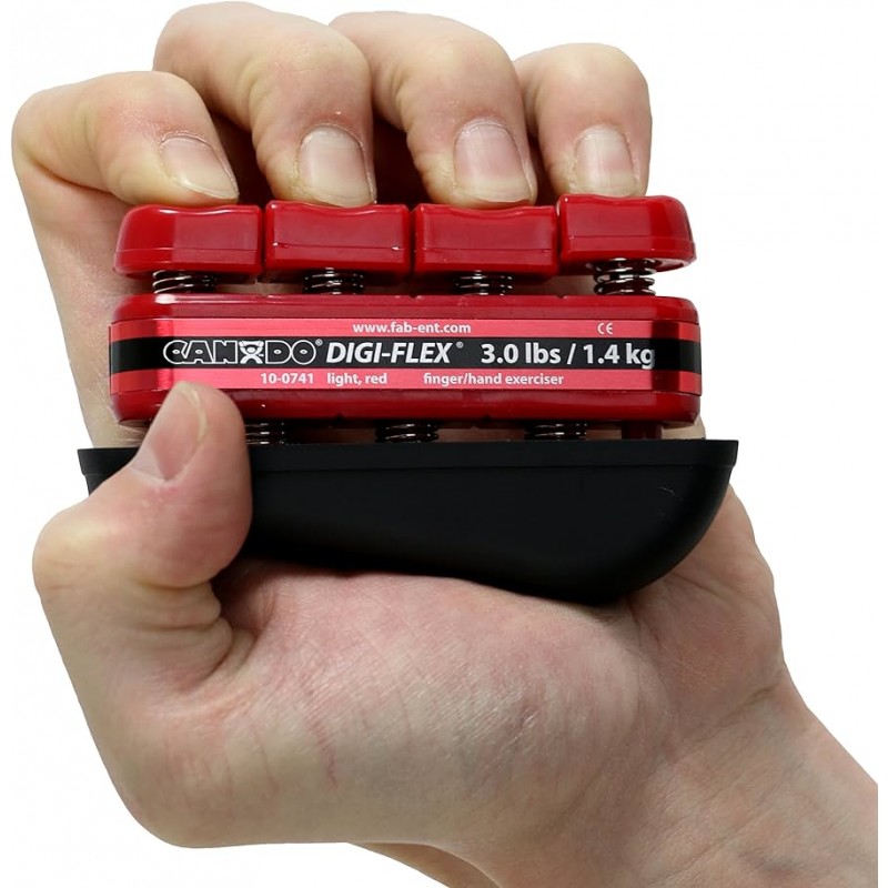 Hand Grip Exercise Tool With Resistance weighing 1.4 KG CanDo® exercise Red - Light